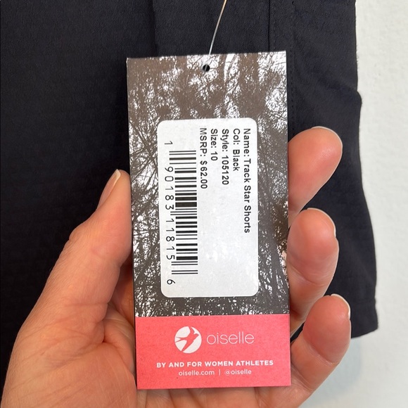 NWT Oiselle Black Track Star Shorts Shorts Lightweight Performance 10 - Picture 3 of 8